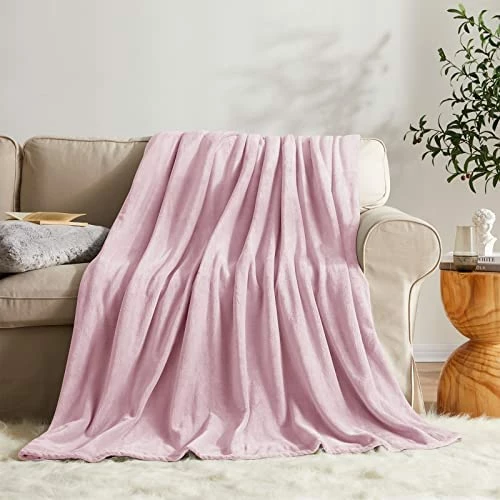 KMUSET Fleece Blanket Twin Size Lilac Lightweight Super Soft Cozy Luxury Bed Blanket Microfiber 7 KMUSET Fleece Blanket Twin Size Lilac Lightweight Super Soft Cozy Luxury Bed Blanket Microfiber - Image 5