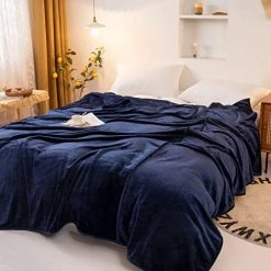YardsBee Extra Large Blanket 120 X 120 Inches Lightweight Soft Smooth Big Navy Flannel Blanket 10' X 10' For Bed Large Christmas Blanket Gift For Family 19 YardsBee Extra Large Blanket 120 X 120 Inches Lightweight Soft Smooth Big Navy Flannel Blanket 10' X 10' For Bed Large Christmas Blanket Gift For Family -Electric Blankets Sales 2022 51BOnxRA0hL