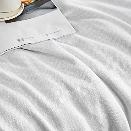 Elegear 100% Bamboo Cooling Blanket For Hot Sleepers, Absorbs Heat To Keep Cool, Ultra-Cool Breathable Summer Blanket, Twin/Full Size Super Soft Lightweight Blanket For All-Season Uses, 59"x79", White Bamboo-grey 8 Elegear 100% Bamboo Cooling Blanket For Hot Sleepers, Absorbs Heat To Keep Cool, Ultra-Cool Breathable Summer Blanket, Twin/Full Size Super Soft Lightweight Blanket For All-Season Uses, 59"x79", White Bamboo-grey - Image 6
