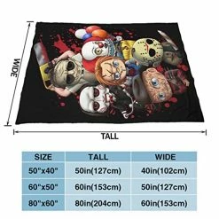 KASUMIORI Horror Movie Characters Ultra-Soft Micro Fleece Blanket Perfect For Couch Sofa Bed Holiday Decoration,Halloween, Christmas Gift50 X40 -Electric Blankets Sales 2022 51BsSdwjqfL