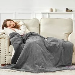 Homemate Heated Blanket Electric Throw - 50"x60" Heating Blanket Throw 4 Hours Auto-Off 5 Heat Levels Heat Blanket Over-Heat Protection Soft Flannel Sherpa Heater Blanket Electric ETL Certification Red -Electric Blankets Sales 2022 51C2ppsouDL. AC