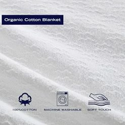 Nautica - King Blanket, Organic Cotton Bedding, Medium Weight Home Decor For All Seasons (Ripple Cove White, King) -Electric Blankets Sales 2022 51CMrM5u1kL