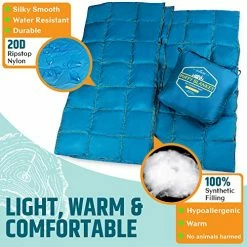 Roebury Puffy Camping Blanket Packable Vegan (Down Alternative) Compact Lightweight XL Blankets For Outdoor Cold Weather Backpacking Hiking Travel Stadium - Water-Resistant Army Green 12 Roebury Puffy Camping Blanket Packable Vegan (Down Alternative) Compact Lightweight XL Blankets For Outdoor Cold Weather Backpacking Hiking Travel Stadium - Water-Resistant Army Green -Electric Blankets Sales 2022 51Cv2k7yy9L