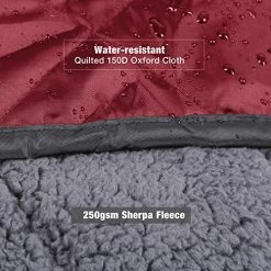 REDCAMP Large Warm Blanket With Sherpa Lining, Cold Weather Outdoor Blanket Windproof For Camping Stadium, Machine Washable 79"x 79" Red -Electric Blankets Sales 2022 51DGP4PJzyL