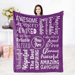 ZHSHWAT Inspirational Gifts For Women Men Female Friends Sister, Purple Blanket Warm Hug Gifts For Christmas Retirement Friendship Birthday Get Well Soon Mothers Day -Electric Blankets Sales 2022 51DH3UlPVPL. AC