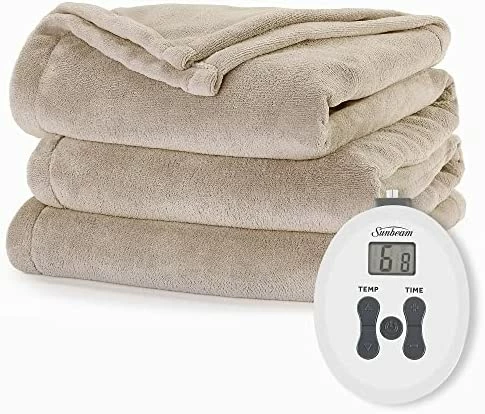 Sunbeam Royal Luxe Mushroom Heated Blanket - Queen 13 Sunbeam Royal Luxe Mushroom Heated Blanket - Queen - Image 11