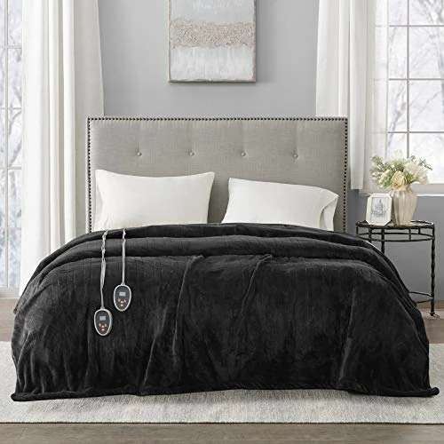 Beautyrest - BR54-0910 Heated Plush Elect Electric Blanket With 20 Heat Level Setting Controllers Equip With Secure Comfort Technology And 10 Hours Auto Shut Off, King: 90x100, Black 3 Beautyrest - BR54-0910 Heated Plush Elect Electric Blanket With 20 Heat Level Setting Controllers Equip With Secure Comfort Technology And 10 Hours Auto Shut Off, King: 90x100, Black