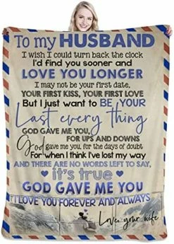 JIA LONG Letter Blanket To My Husband From Wife Home Decor Flannel Blanket 50 X 60 Inch 14 JIA LONG Letter Blanket To My Husband From Wife Home Decor Flannel Blanket 50 X 60 Inch -Electric Blankets Sales 2022 51DKIMJysuL. AC