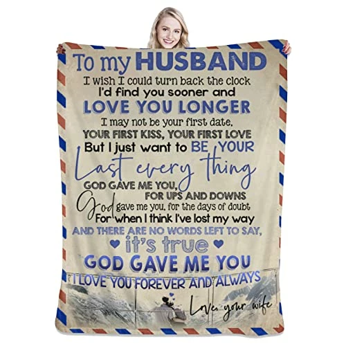 JIA LONG Letter Blanket To My Husband From Wife Home Decor Flannel Blanket 50 X 60 Inch 3 JIA LONG Letter Blanket To My Husband From Wife Home Decor Flannel Blanket 50 X 60 Inch