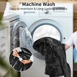 Vagueior Electric Heated Blanket Full Size 50'' X 60'',Extra-Warm Lightweight Cozy Luxury Bed Blanket Machine Washable With 3 Heating Levels Auto-Off Machine Washable,ETL Certification - Black -Electric Blankets Sales 2022 51DdeAzaoiL