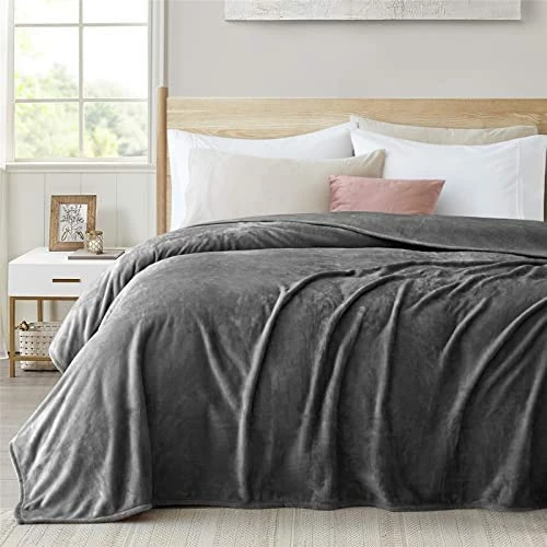 Ponvunory Flannel Fleece Plush Blanket King Size(108"x90", Black) - Super Soft Warm Lightweight Microfiber Blanket For Chair, Sofa, Couch, Bed, Camping, Travel 10 Ponvunory Flannel Fleece Plush Blanket King Size(108"x90", Black) - Super Soft Warm Lightweight Microfiber Blanket For Chair, Sofa, Couch, Bed, Camping, Travel - Image 8