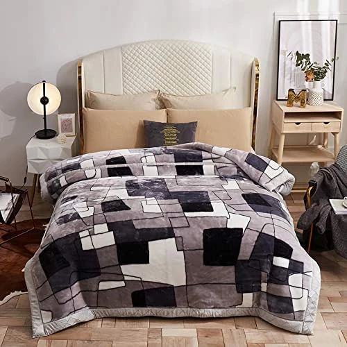 LGYKUMEG 9 Lbs Heavy Korean Mink Blanket Queen Size 79"×91", Silky Soft And Warm, 2 Ply Reversible Raschel Bed Blanket,(200x230cm4kg). Gray And White 14 LGYKUMEG 9 Lbs Heavy Korean Mink Blanket Queen Size 79"×91", Silky Soft And Warm, 2 Ply Reversible Raschel Bed Blanket,(200x230cm4kg). Gray And White - Image 12