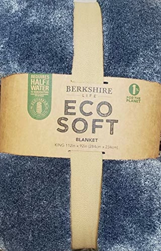 King Blue Berkshire Life Eco Soft Blanket 112 By 92 Inches 4 King Blue Berkshire Life Eco Soft Blanket 112 By 92 Inches - Image 2