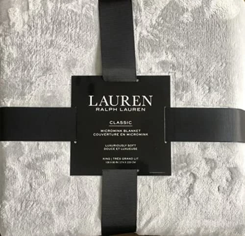 Ralph Lauren Home Lauren Ralph Lauren Classic Micromink Blanket - Taupe Gray (Light Gray) King 3 Ralph Lauren Home Lauren Ralph Lauren Classic Micromink Blanket - Taupe Gray (Light Gray) King