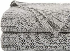 NTBAY Natural Bamboo Cable Knit Oversized Throw Blanket, 3lbs Soft And Cooling Touch Twin Bed Blanket, 60x80 Inches, Yellow -Electric Blankets Sales 2022 51F54qX3ekL. AC