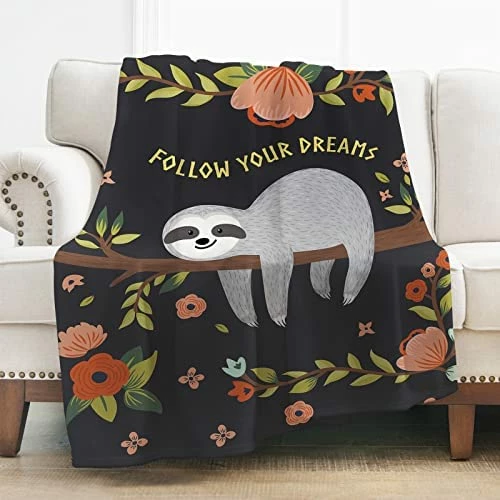 Levens Sloth Blanket Soft Blanket For Bed Couch Sofa Lightweight Travelling Camping Throw For Kids Adults 50"x60" Sloth9 12 Levens Sloth Blanket Soft Blanket For Bed Couch Sofa Lightweight Travelling Camping Throw For Kids Adults 50"x60" Sloth9 - Image 10