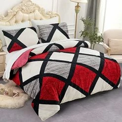 JML Fleece Blanket King Size, 3- Pieces Sherpa Blanket - Super Soft Warm, Korean Style Reversible Printed Winter Borrego Blanket Solid Color - Black -Electric Blankets Sales 2022 51FcY2nQ7QL. AC