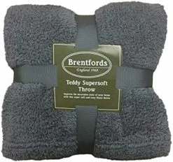 Brentfords Teddy Fleece Blanket Large Throw Over Bed Plush Super Soft Warm Sofa Bedspread, Charcoal Grey - 60" X 78"… -Electric Blankets Sales 2022 51FgVoNTu6L. AC