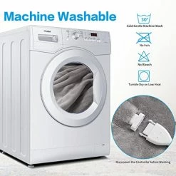 EMONIA Heated Blanket King Size Soft Fleece Electric Blanket With 4 Heating Levels & 10 Hours Auto Off, Machine Washable Fast Heater Foldable Blankets For Office Or Home ETL UL Certified - King,Light Grey -Electric Blankets Sales 2022 51Fma6Yf7WL