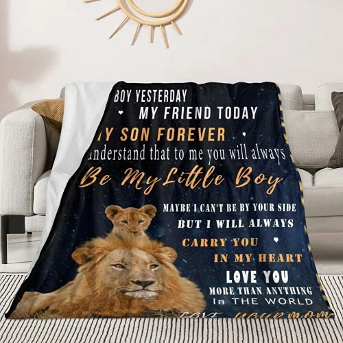 JERHTUO Blanket To My Son From Mom Letter Printed Blanket Letter Quilts Positive Encourage Birthday Christmas Thanksgiving Gifts Fits Flannel BlanketCouch Sofa Bedroom 50"x60" To My Dad,daghter 4 JERHTUO Blanket To My Son From Mom Letter Printed Blanket Letter Quilts Positive Encourage Birthday Christmas Thanksgiving Gifts Fits Flannel BlanketCouch Sofa Bedroom 50"x60" To My Dad,daghter - Image 2