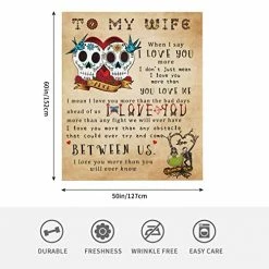 MAST DOO To My Wife Blanket From Husband, Gifts For Wife Wedding Anniversary Romantic Gifts For Her, Hallowen Christmas Valentines Birthday Gifts For Wife, Wife Blanket 50"x60" To My Wife -06 17 MAST DOO To My Wife Blanket From Husband, Gifts For Wife Wedding Anniversary Romantic Gifts For Her, Hallowen Christmas Valentines Birthday Gifts For Wife, Wife Blanket 50"x60" To My Wife -06 -Electric Blankets Sales 2022 51GLb3AEckL