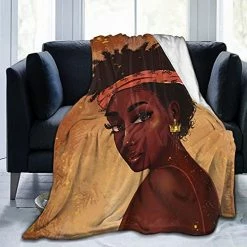 Syifasya African American Women Blanket Black Girl Blanket Lightweight Fleece Sofa Cozy Flannel Carpet Travel Sofa Bed Travel Picnic Blanket For Men Women 50"X40" African American Women10 -Electric Blankets Sales 2022 51GYt5UrYaL. AC