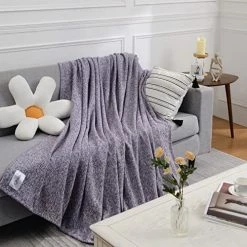 Qeils Knit Blanket King Size For Couch Sofa Bed, Summer Soft Cozy Fuzzy Bedroom Blanket, Lightweight Decorative Jersey Bed Blankets,108"X90" (Beige And White) -Electric Blankets Sales 2022 51GcGP2e9ML. AC 1