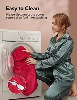 Siinsay Electric Heated Blankets, 72" X 84" Full Size Electric Throws With Soft Double-Layer Flannel, Fast Heating With 10 Heating Levels,3 Hours Auto-Off, Overheating Protection, Machine Washable Wine Red -Electric Blankets Sales 2022 51GcJqD8jyL