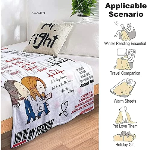 JIADIEHOO Grey's Anatomy Printed Soft Wool Blanket, Mattress, Sofa, Travel Car Seat, Warm Blanket For Home Decoration 6 JIADIEHOO Grey's Anatomy Printed Soft Wool Blanket, Mattress, Sofa, Travel Car Seat, Warm Blanket For Home Decoration - Image 4