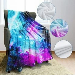 HommomH 60" X 80" Blanket Comfort Warmth Soft Air Conditioning Easy Care Machine Wash House Nebula Galaxy Multi 10 -Electric Blankets Sales 2022 51GwRz1EALL