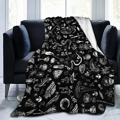 Enpeozo Halloween Witch In Black Blanket,Halloween Flannel Blankets,Lightweight Soft Cozy Unisex Bed Blanket 50"X40" 9 Enpeozo Halloween Witch In Black Blanket,Halloween Flannel Blankets,Lightweight Soft Cozy Unisex Bed Blanket 50"X40" - Image 7