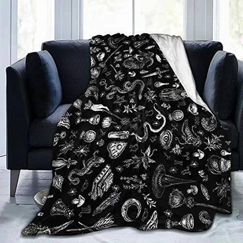 Enpeozo Halloween Witch In Black Blanket,Halloween Flannel Blankets,Lightweight Soft Cozy Unisex Bed Blanket 50"X40" 3 Enpeozo Halloween Witch In Black Blanket,Halloween Flannel Blankets,Lightweight Soft Cozy Unisex Bed Blanket 50"X40"