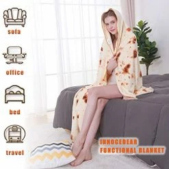 Innocedear Burritos Blanket,2 Pack Double Side Flannel Tortilla Blanket 71 Inches,Comfortable Soft Novelty Giant Taco Blanket,Funny Gag Gifts For Adults&Kids-Style 1 18 Innocedear Burritos Blanket,2 Pack Double Side Flannel Tortilla Blanket 71 Inches,Comfortable Soft Novelty Giant Taco Blanket,Funny Gag Gifts For Adults&Kids-Style 1 -Electric Blankets Sales 2022 51HMCCkZHgL