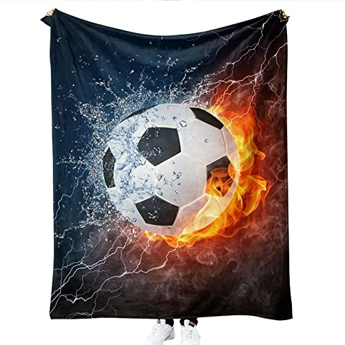 Irisbell Soccer Blanket Cozy Plush Throw Blanket Soft Lightweight Flannel Blankets For Bed Couch Travel Camping (80 X 60 In, Soccer) 3 Irisbell Soccer Blanket Cozy Plush Throw Blanket Soft Lightweight Flannel Blankets For Bed Couch Travel Camping (80 X 60 In, Soccer)