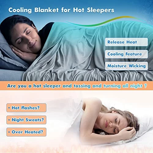 MIULEE Cooling Blanket Lightweight Breathable Summer Blanket Absorbs Heat Keep Cool, Japanese Q-Max>0.43 Cooling Fiber, Bamboo Blankets For Hot Sleepers Night Sweats Twin/Full Size 60" X 80"(Grey) 7 MIULEE Cooling Blanket Lightweight Breathable Summer Blanket Absorbs Heat Keep Cool, Japanese Q-Max>0.43 Cooling Fiber, Bamboo Blankets For Hot Sleepers Night Sweats Twin/Full Size 60" X 80"(Grey) - Image 5
