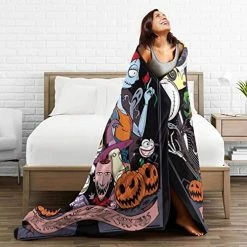 JUMFOURE Bed Blankets, 3D Print Theme Christmas Throw Blankets, Washable Ultra Cozy Travel Blanket For Elderly Living Room Camping Adult Children's Nap Blanket 2-60"x50" -Electric Blankets Sales 2022 51HeEjl7eIL