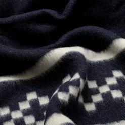 Alpaca Warehouse Thick Alpaca Wool Blanket Heavyweight Alpaca Wool Blanket Camping Outdoors Indoors Soft Peruvian Alpaca Wool Blankets That Come In Twin Queen King Size Ethnic Design (Navy Blue/Ivory, King) -Electric Blankets Sales 2022 51HtjU3icqL