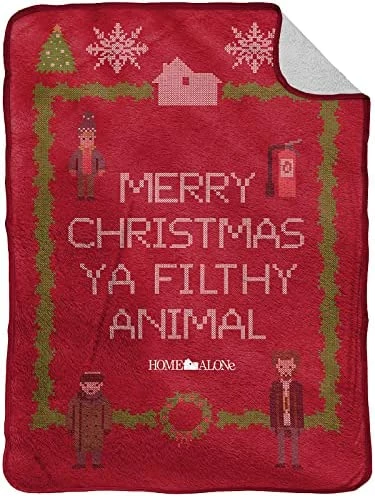 Jay Franco Home Alone Merry Christmas Sherpa Back Blanket - Measures 60 X 90 Inches - Fade Resistant Super Soft Bedding (Official Home Alone Product) Black - Riverdale 9 Jay Franco Home Alone Merry Christmas Sherpa Back Blanket - Measures 60 X 90 Inches - Fade Resistant Super Soft Bedding (Official Home Alone Product) Black - Riverdale - Image 7