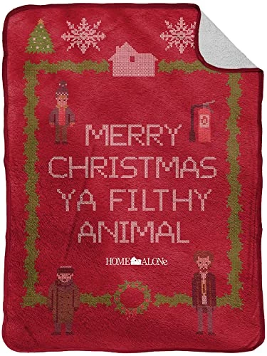 Jay Franco Home Alone Merry Christmas Sherpa Back Blanket - Measures 60 X 90 Inches - Fade Resistant Super Soft Bedding (Official Home Alone Product) Black - Riverdale 3 Jay Franco Home Alone Merry Christmas Sherpa Back Blanket - Measures 60 X 90 Inches - Fade Resistant Super Soft Bedding (Official Home Alone Product) Black - Riverdale