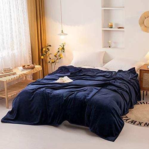 YardsBee Extra Large Blanket 120 X 120 Inches Lightweight Soft Smooth Big Navy Flannel Blanket 10' X 10' For Bed Large Christmas Blanket Gift For Family 3 YardsBee Extra Large Blanket 120 X 120 Inches Lightweight Soft Smooth Big Navy Flannel Blanket 10' X 10' For Bed Large Christmas Blanket Gift For Family