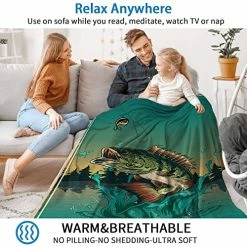 LodiSFOA Largemouth Bass Bass Jumping Out Of Water Fleece Blanket Travel Blanket Warm Soft Bed Blankets For Adults Gift For Christmas Holiday 50"x40" Black 3 15 LodiSFOA Largemouth Bass Bass Jumping Out Of Water Fleece Blanket Travel Blanket Warm Soft Bed Blankets For Adults Gift For Christmas Holiday 50"x40" Black 3 -Electric Blankets Sales 2022 51IPvRp6PKL