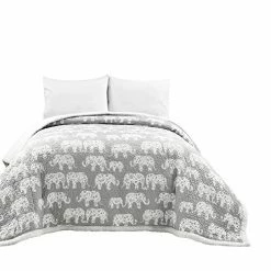 Lush Decor Elephant Parade Sherpa Blanket/Coverlet, Twin, Soft Gray 7 Lush Decor Elephant Parade Sherpa Blanket/Coverlet, Twin, Soft Gray -Electric Blankets Sales 2022 51IUp06pUBL