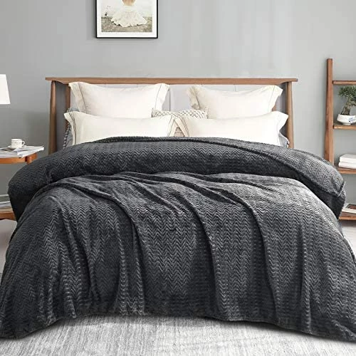 Exclusivo Mezcla King Size Jacquard Weave Wave Pattern Flannel Fleece Velvet Plush Bed Blanket As Bedspread/Coverlet/Bed Cover (90" X 104",Camel) - Soft, Lightweight, Warm And Cozy 16 Exclusivo Mezcla King Size Jacquard Weave Wave Pattern Flannel Fleece Velvet Plush Bed Blanket As Bedspread/Coverlet/Bed Cover (90" X 104",Camel) - Soft, Lightweight, Warm And Cozy - Image 14