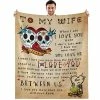 MAST DOO To My Wife Blanket From Husband, Gifts For Wife Wedding Anniversary Romantic Gifts For Her, Hallowen Christmas Valentines Birthday Gifts For Wife, Wife Blanket 50"x60" To My Wife -06 -Electric Blankets Sales 2022 51InMwsYmuL