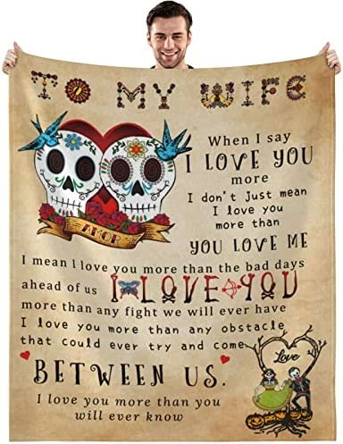 MAST DOO To My Wife Blanket From Husband, Gifts For Wife Wedding Anniversary Romantic Gifts For Her, Hallowen Christmas Valentines Birthday Gifts For Wife, Wife Blanket 50"x60" To My Wife -06 12 MAST DOO To My Wife Blanket From Husband, Gifts For Wife Wedding Anniversary Romantic Gifts For Her, Hallowen Christmas Valentines Birthday Gifts For Wife, Wife Blanket 50"x60" To My Wife -06 - Image 10