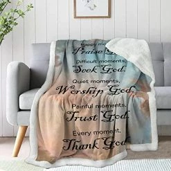 OHDS Christian Gifts For Women, Sherpa Fleece Throw Blanket With Inspirational Thoughts And Prayers, Bible Verse Sherpa Blanket For Couch Bed, Religious Gifts For Women Men For Birthday Christmas 50"X 60" Natural Bible -Electric Blankets Sales 2022 51IprZKlSLL. AC