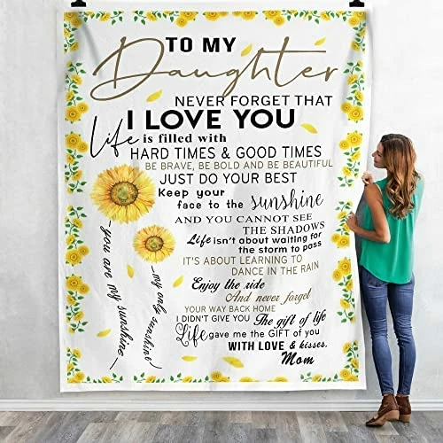 GADGETSTALK (60"x80") Sherpa Blanket - Daughter Blanket From Mom - Gift For Daughter, Never Forget That I Love You My Daughter - Daughter Gift For Birthday, Christmas Bonus Daughter Style 11 15 GADGETSTALK (60"x80") Sherpa Blanket - Daughter Blanket From Mom - Gift For Daughter, Never Forget That I Love You My Daughter - Daughter Gift For Birthday, Christmas Bonus Daughter Style 11 - Image 13