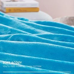 Deconovo Fleece Blanket Twin Blanket - Soft Lightweight Plush Cozy Twin Blankets For Bed, Sofa, Couch, Travel, Camping, 60x80 Inches, Teal -Electric Blankets Sales 2022 51J7WMXIBnL