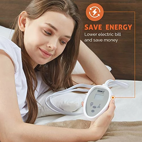Degrees Of Comfort Heated Blanket | Dual Control W/ Auto Shut Off | Electric Blanket Queen Size For Bed | 20 Heating Levels | Microplush & Machine Washable | -Grey, 84Wx90L 5 Degrees Of Comfort Heated Blanket | Dual Control W/ Auto Shut Off | Electric Blanket Queen Size For Bed | 20 Heating Levels | Microplush & Machine Washable | -Grey, 84Wx90L - Image 3