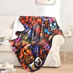 WOMFUI FNAF Bear Blanket Freddy Blanket FNAF Blanket For Bedding Sofa And Travel 40"X50" Fanf01 -Electric Blankets Sales 2022 51JOCg78RfL